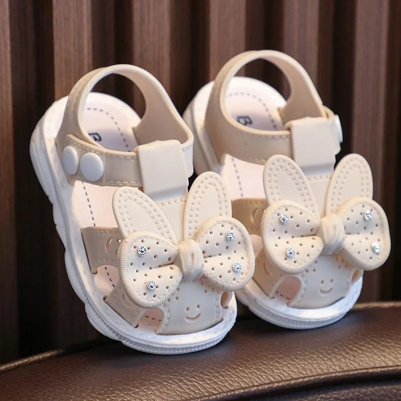 Rhinestone Bow Sandals for Baby Girls