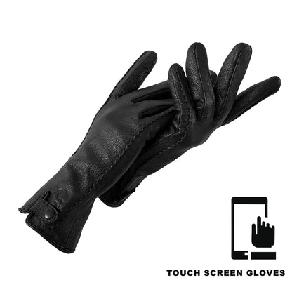 Nouveaux gants d'hiver en cuir véritable pour femmes