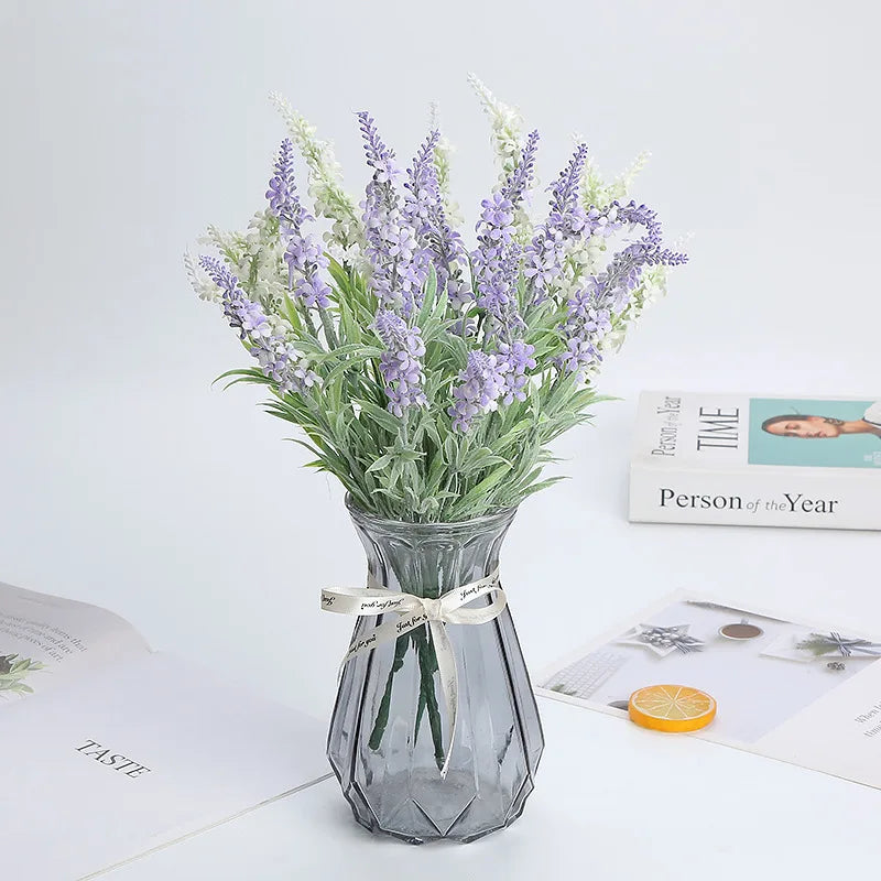 Künstlicher Lavendel-Blumenstrauß mit Flock für die Inneneinrichtung