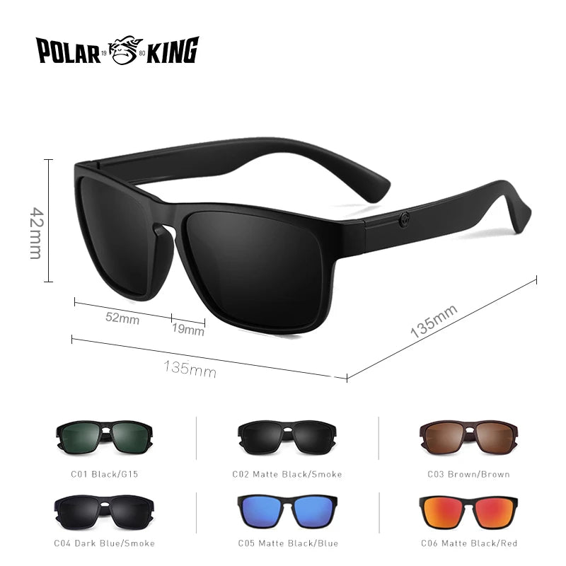 Quadratische Sonnenbrille aus polarisiertem Kunststoff für Herren