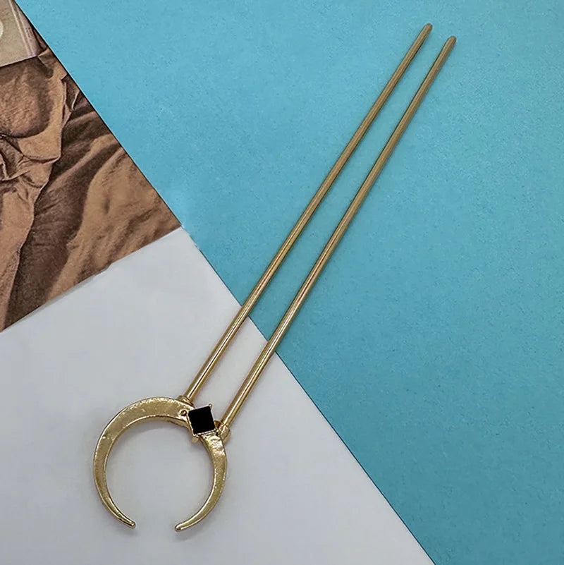 Damen Vintage Essstäbchen Schlangen Haarstäbe