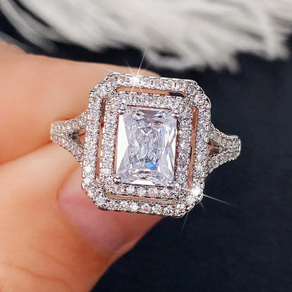 Huitan Fashion Square Zirkonia Damenringe