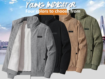 Veste en velours côtelé matelassée en coton pour homme