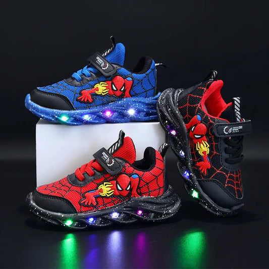 Disney Spiderman LED-Sneaker für Jungen - Rot &amp; Schwarz