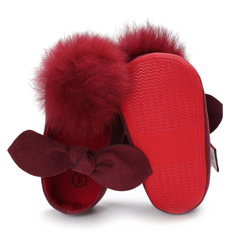 Chaussures antidérapantes pour bébé princesse rouge