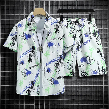 Chemise hawaïenne à manches courtes pour homme