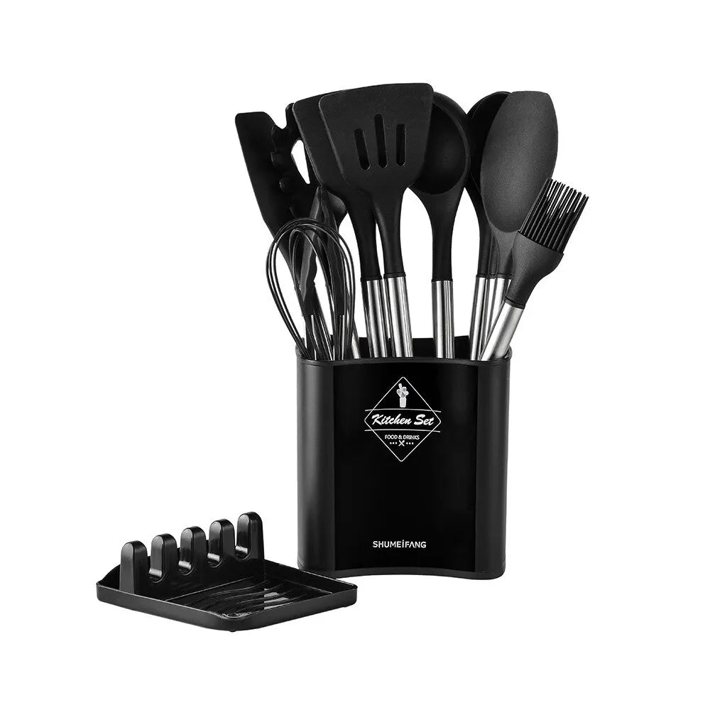 Complete 13-Piece Silicone Kitchen Utensil Set