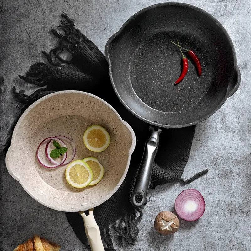 Durable Maifan Stone Non-Stick Wok Pan