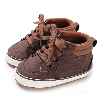 Bequeme High-Top-Sneakers aus Baumwolle mit weicher Sohle und rutschfester Sohle für Babys