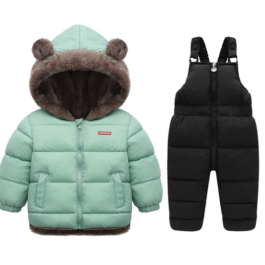 Winter Lamb Fleece Coat & Pants Set