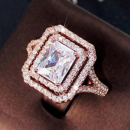 Huitan Fashion Square Zirkonia Damenringe