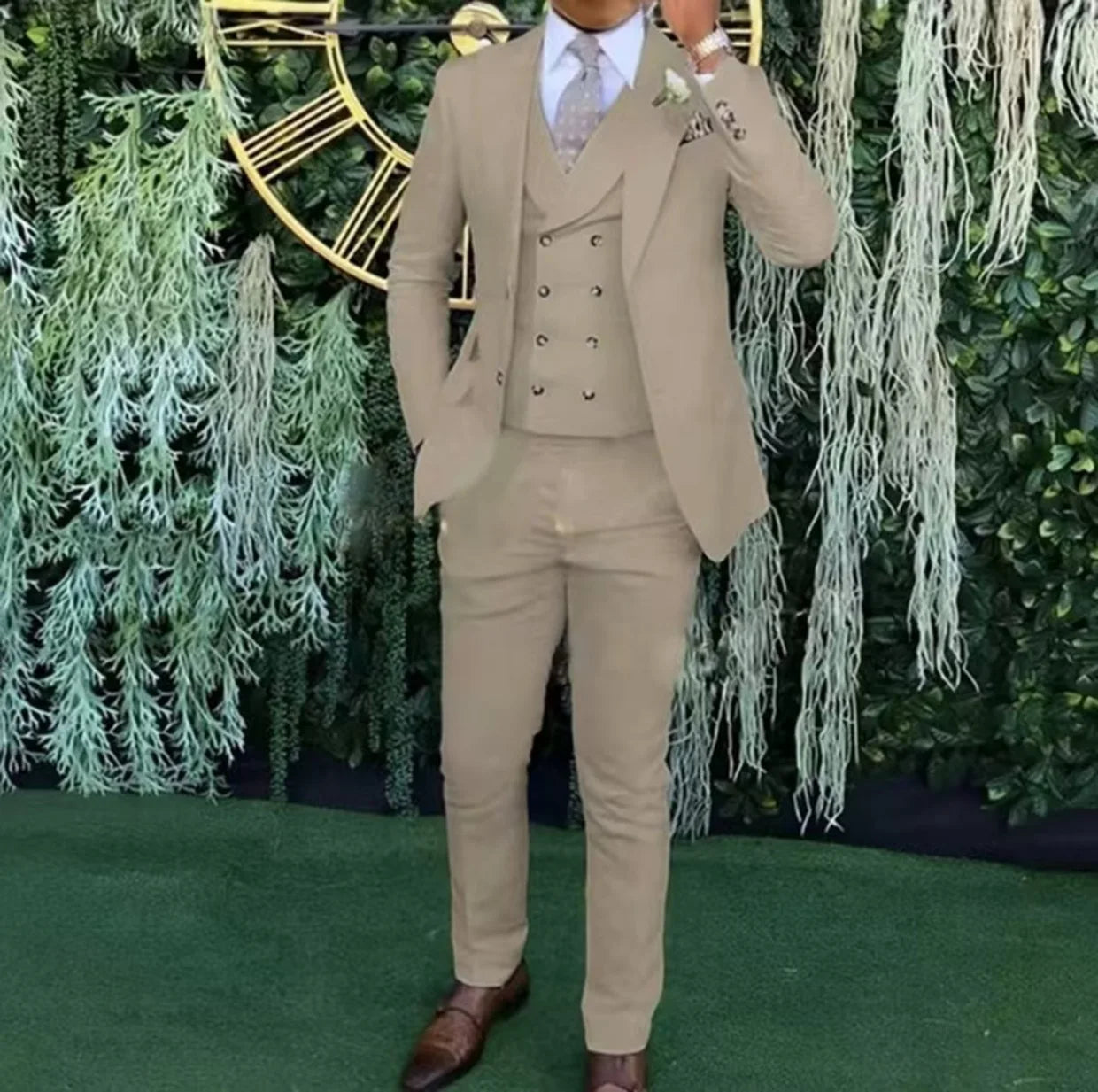 Weddings & Business Men's Slim Fit 3-Piece Suit