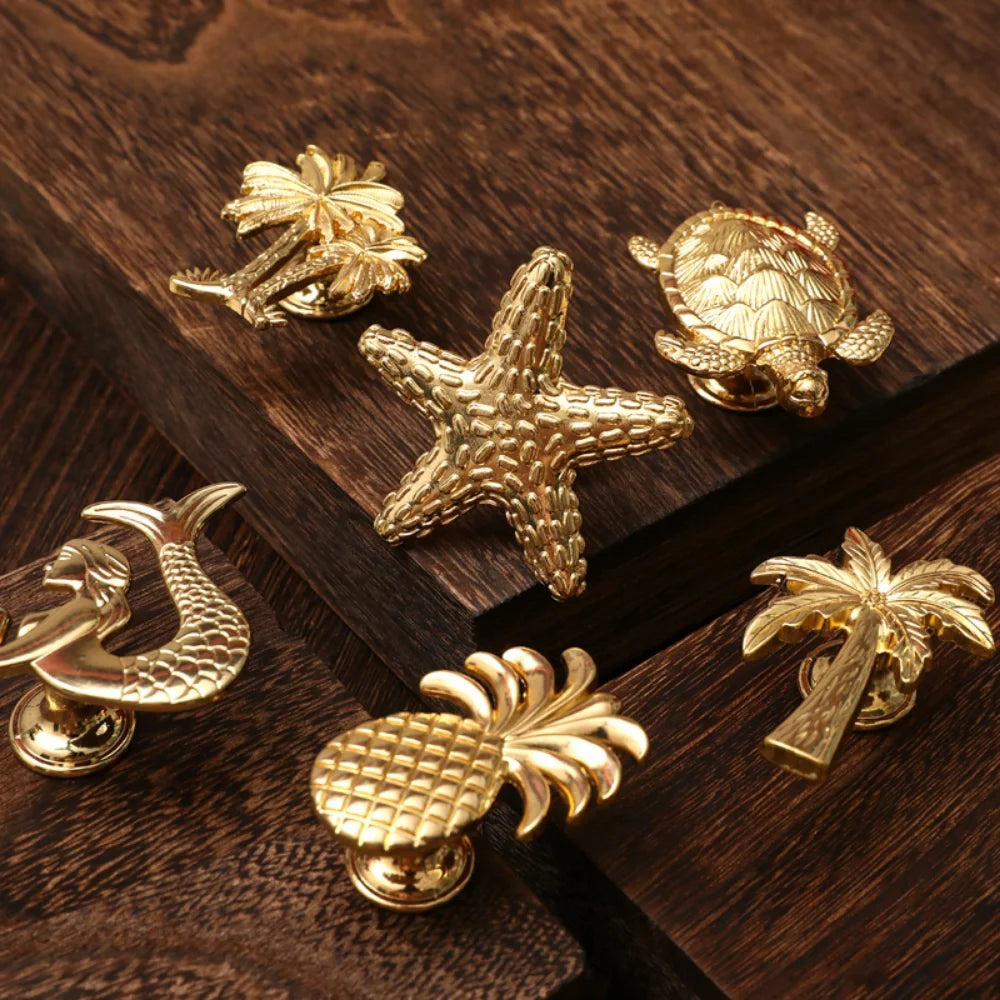 Gold Dresser Drawer Knob Handles