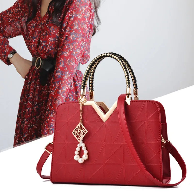 Luxury Patchwork PU Leather Shoulder Bag