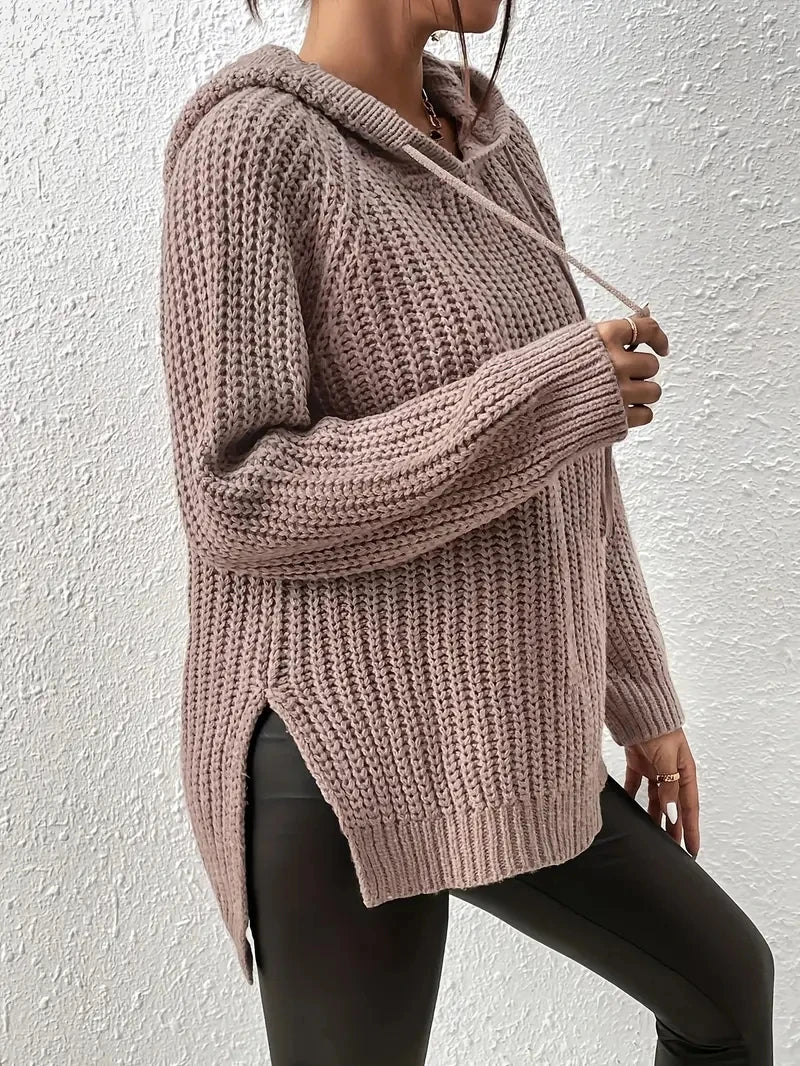 Raglan Sleeve Hooded Sweater Women