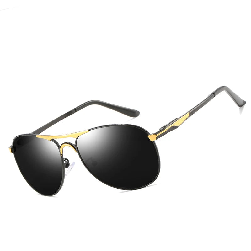 Pilotensonnenbrille aus polarisiertem Metall für Herren/Damen