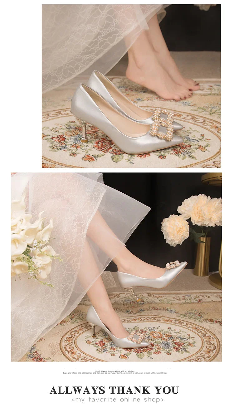 Women's Thin High Heeled Wedding Shoes