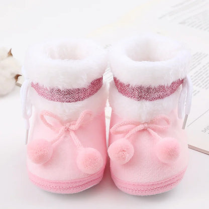 Baby Girls Cotton Padding Non-Skid Cozy Quilted Safe Soles Patchwork Booties
