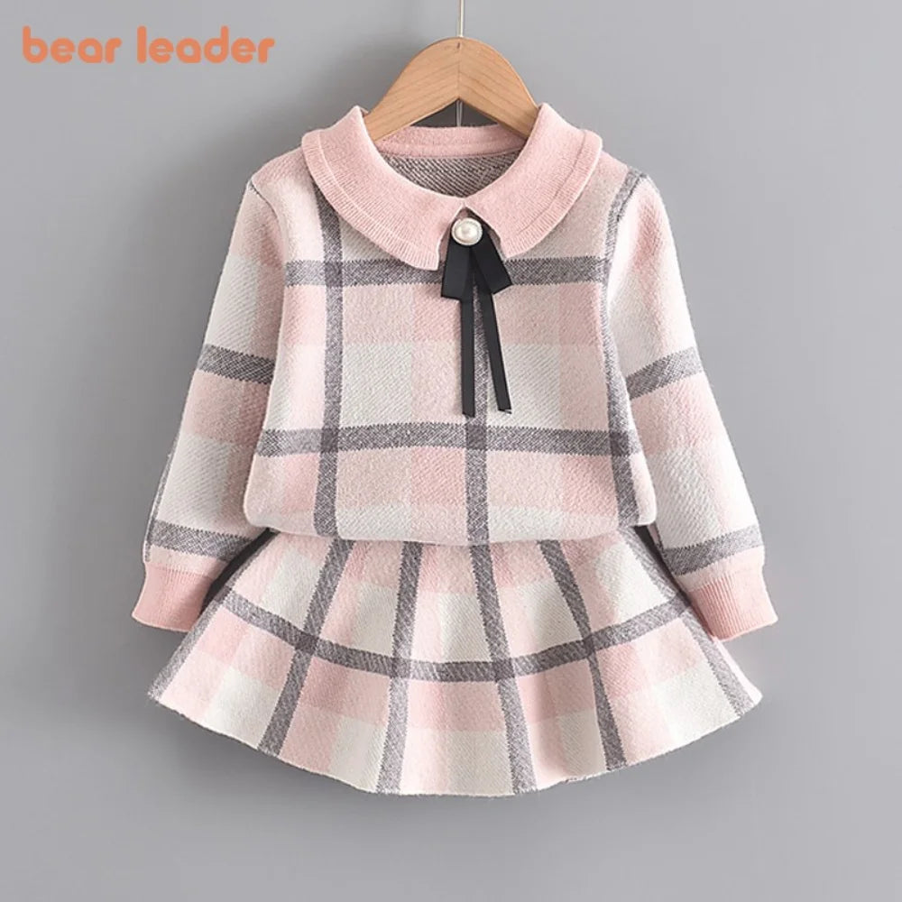 Bear Leader Winter Princess Plaid Set