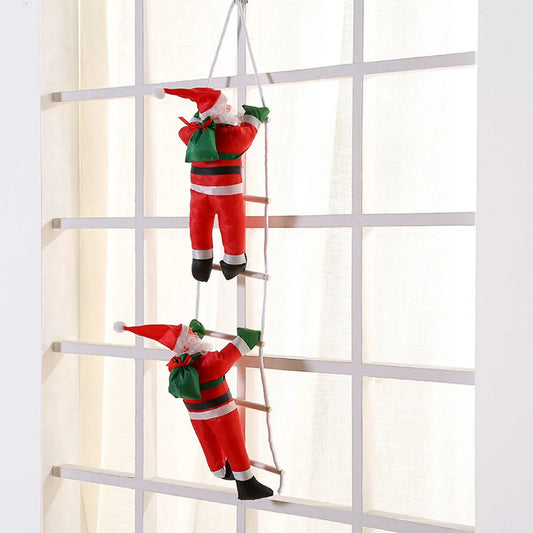 Santa Claus Climbing Doll Festive Hanging Xmas Ornament Toy