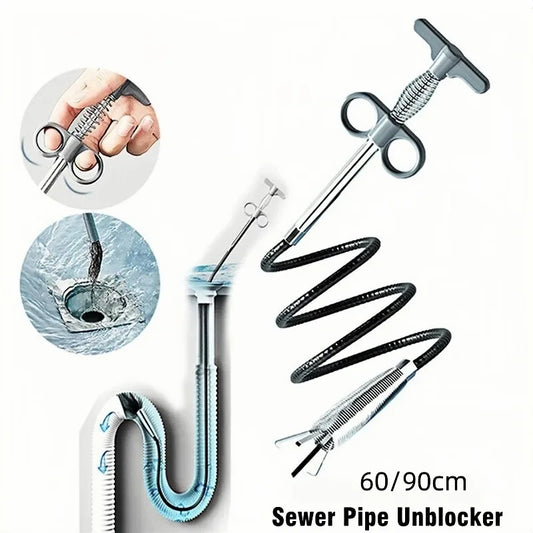 Snake Spring Pipe Bathroom Hair Cleaning Tool