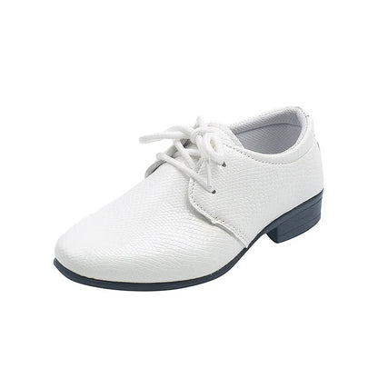 Jungen Party Hochzeit Low-Heeled Schnürschuhe Performance Lederschuhe