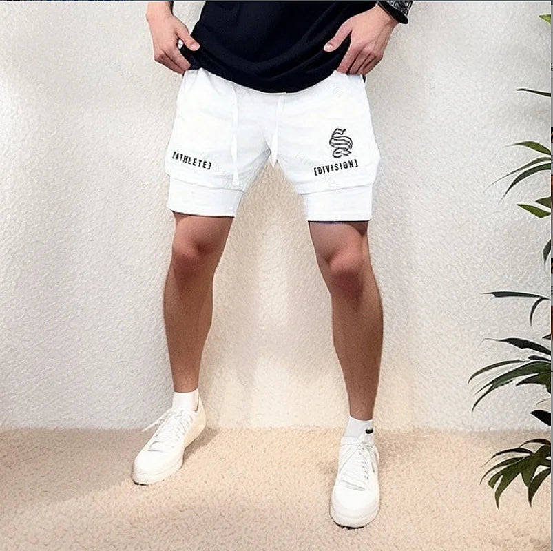 Nouveau short de sport respirant 2 en 1