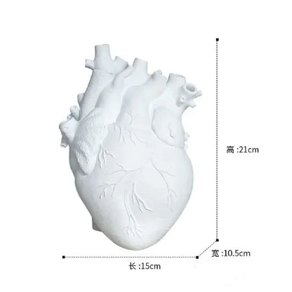 Heart Vase Human Statue Decorative Gift Container