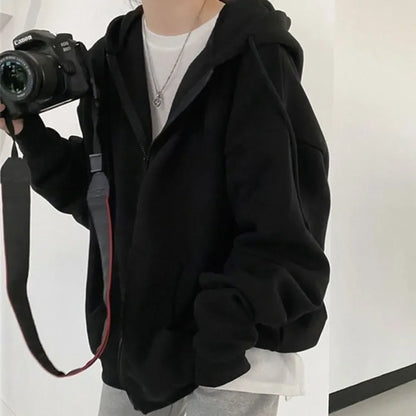 Oversized Zip Up Hoodie Jacket Women