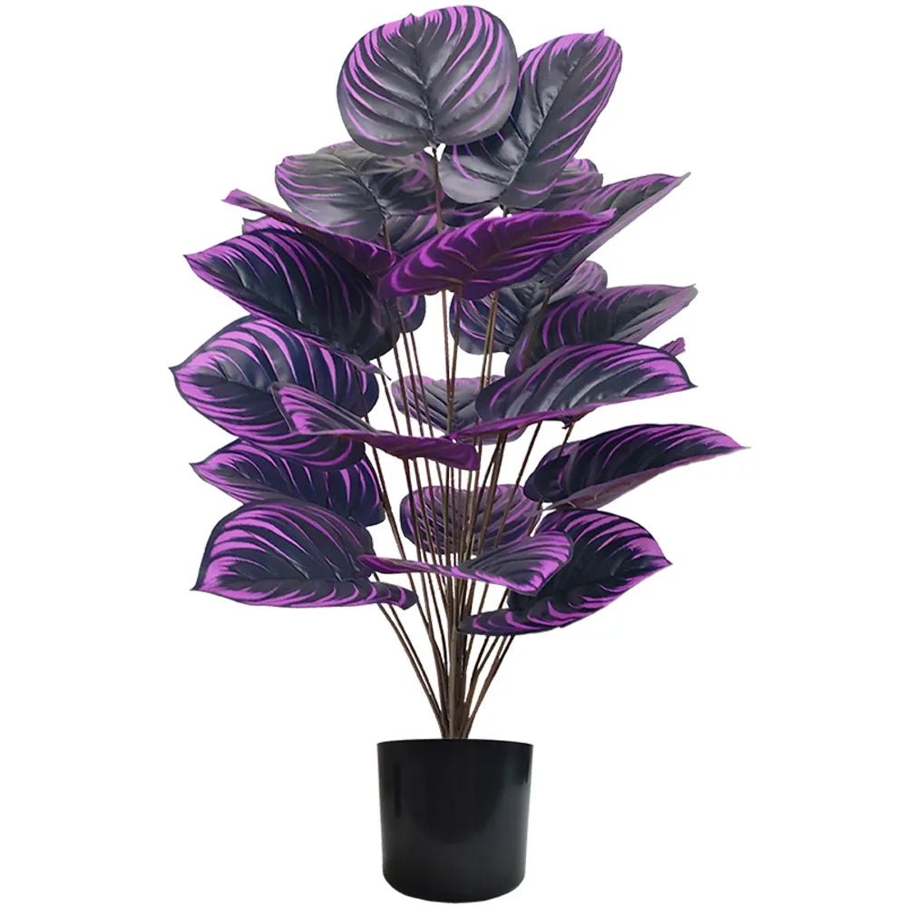 Purple Leaf Artificial Plant Home Decoration