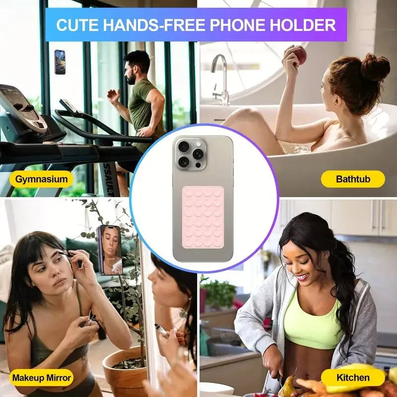 Square Anti-Slip Single-Sided Mat Multifunctional Suction Cup Wall Stand Case Phone Holder