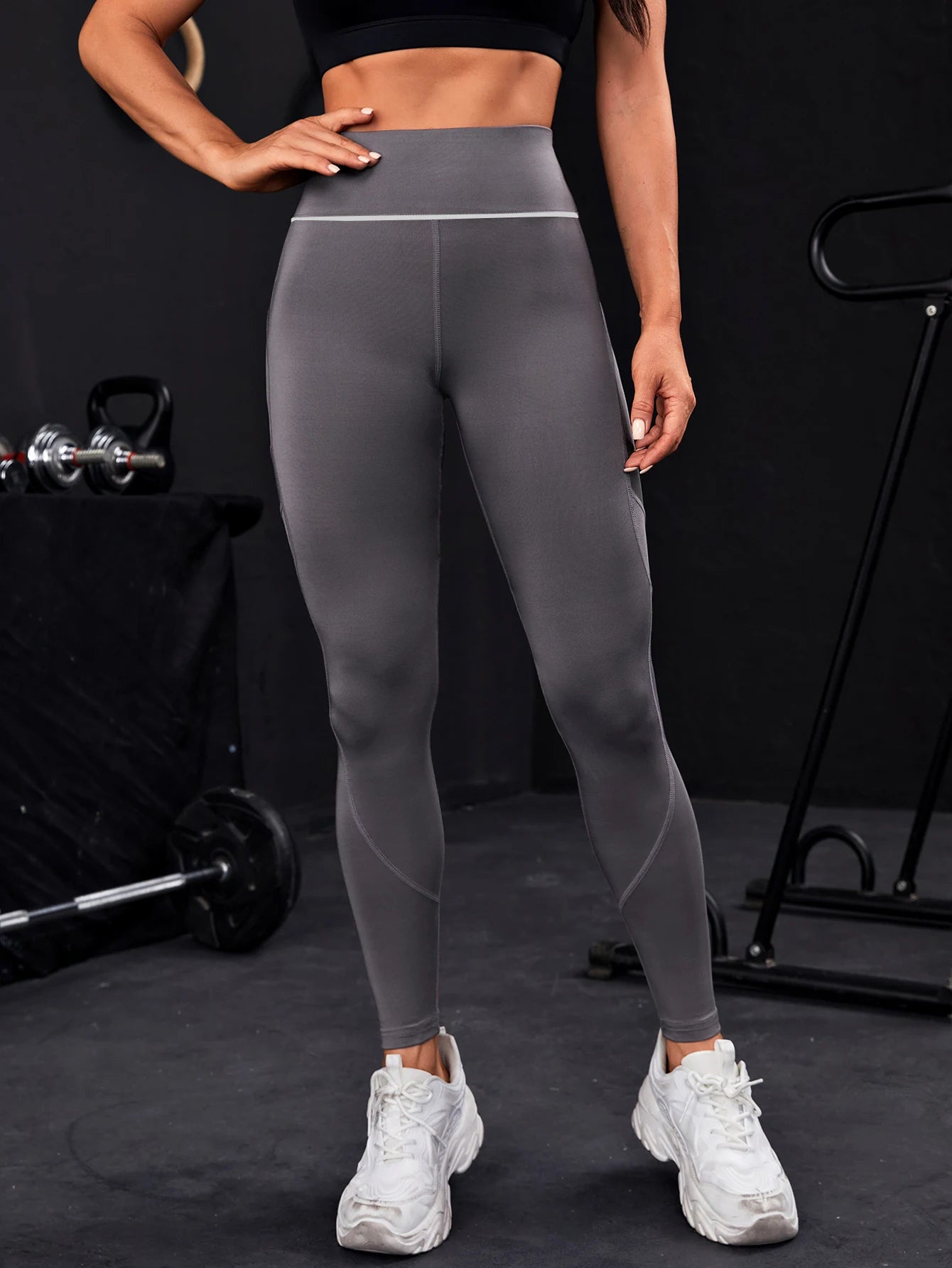 Solid Color High Waist Yoga Leggings