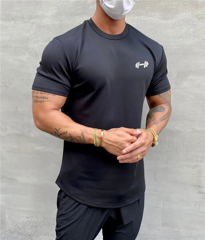 Herren Bodybuilding Fitness Kurzarm-T-Shirt aus Baumwolle