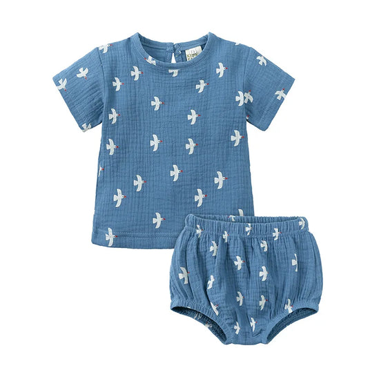 Leisure Print Tee + Shorts Set for Kids