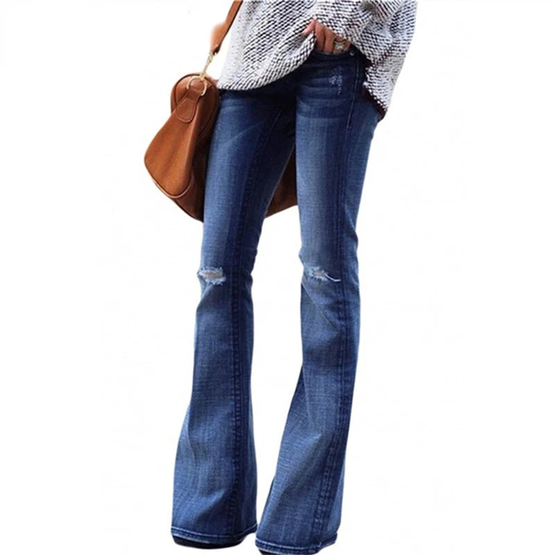 Trendy New High-Waist Bootcut Jeans for Women