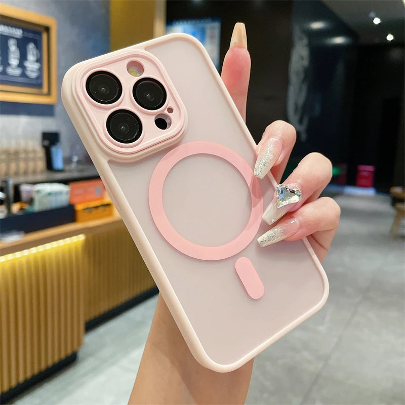 Transparente magnetische Magsafe-Hülle für kabelloses Laden