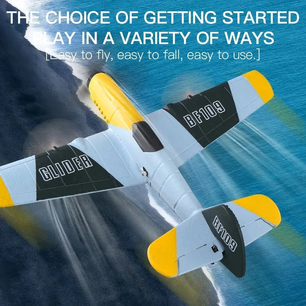 2.4G 3CH BF109 RC Warbird Glider Airplane