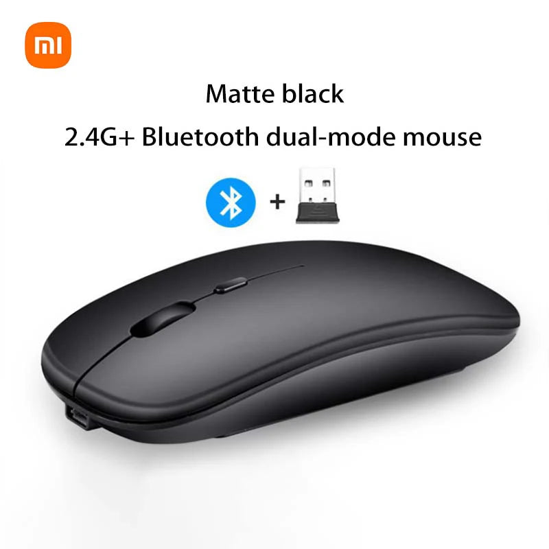 2.4GHz Bluetooth Wireless USB Rechargeable Silence Ergonomics Double Model Mini Portable Mouse