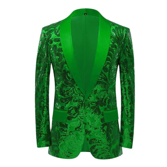 Luxurious Sequin Suit Jacket for Men