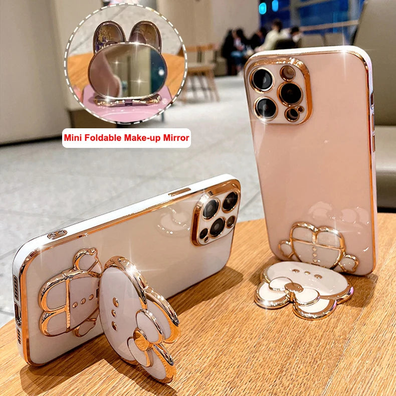 Mirror Plating Phone Holder Case