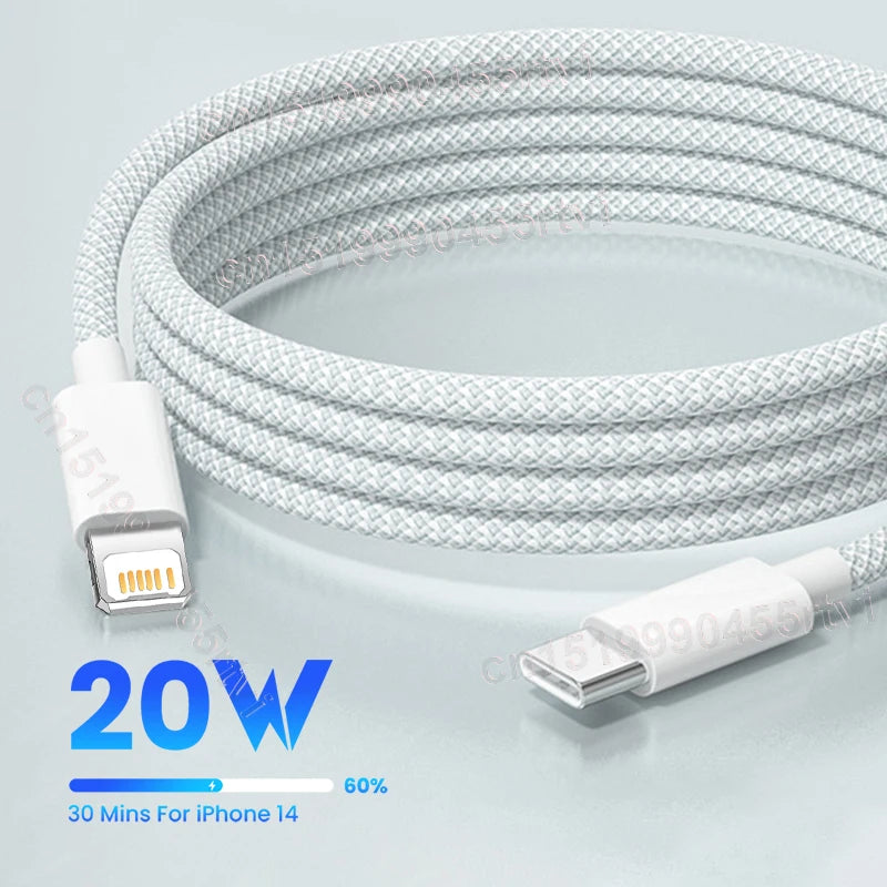 20W Fast Charging USB C Cable for iPhone 14 13 12 Pro Max