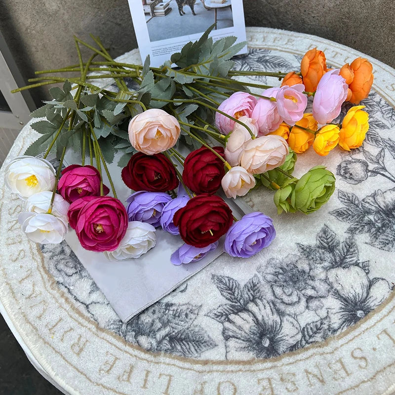 Bouquet de pivoines artificielles en soie à 4 têtes