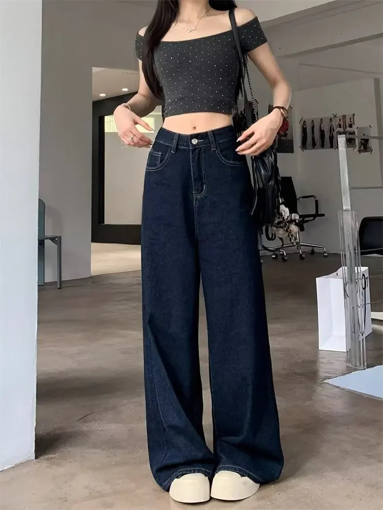 Casual Loose Straight Denim Jeans for Women