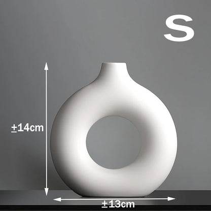 Nordic Style Ceramic Flower Vase Art