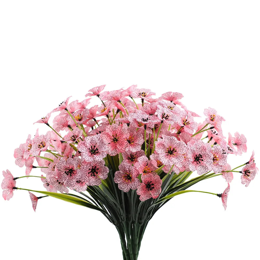 2/6/10 Bundles UV Resistant Outdoor Artificial Flowers