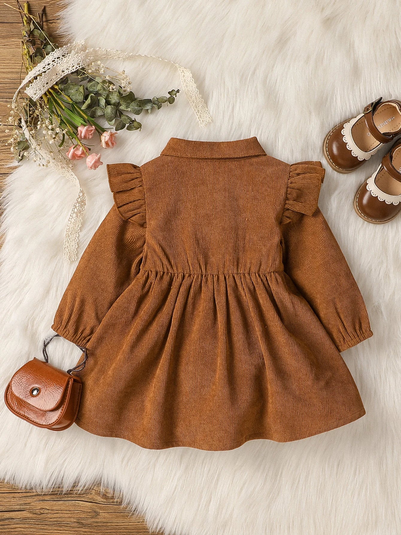 Baby Girls' Long Sleeve Collar Dress