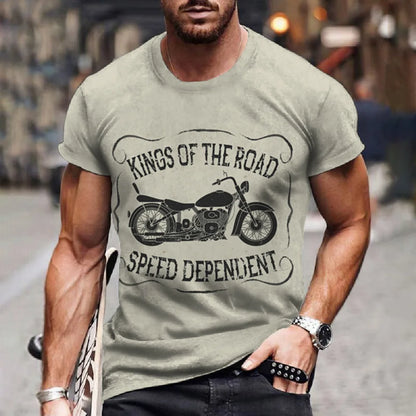 Retro Motorcycle Racing 3D Print Tee