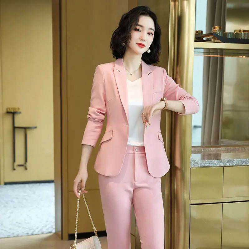 Elegant 2-Piece Summer Pants Set with Blazer for Women