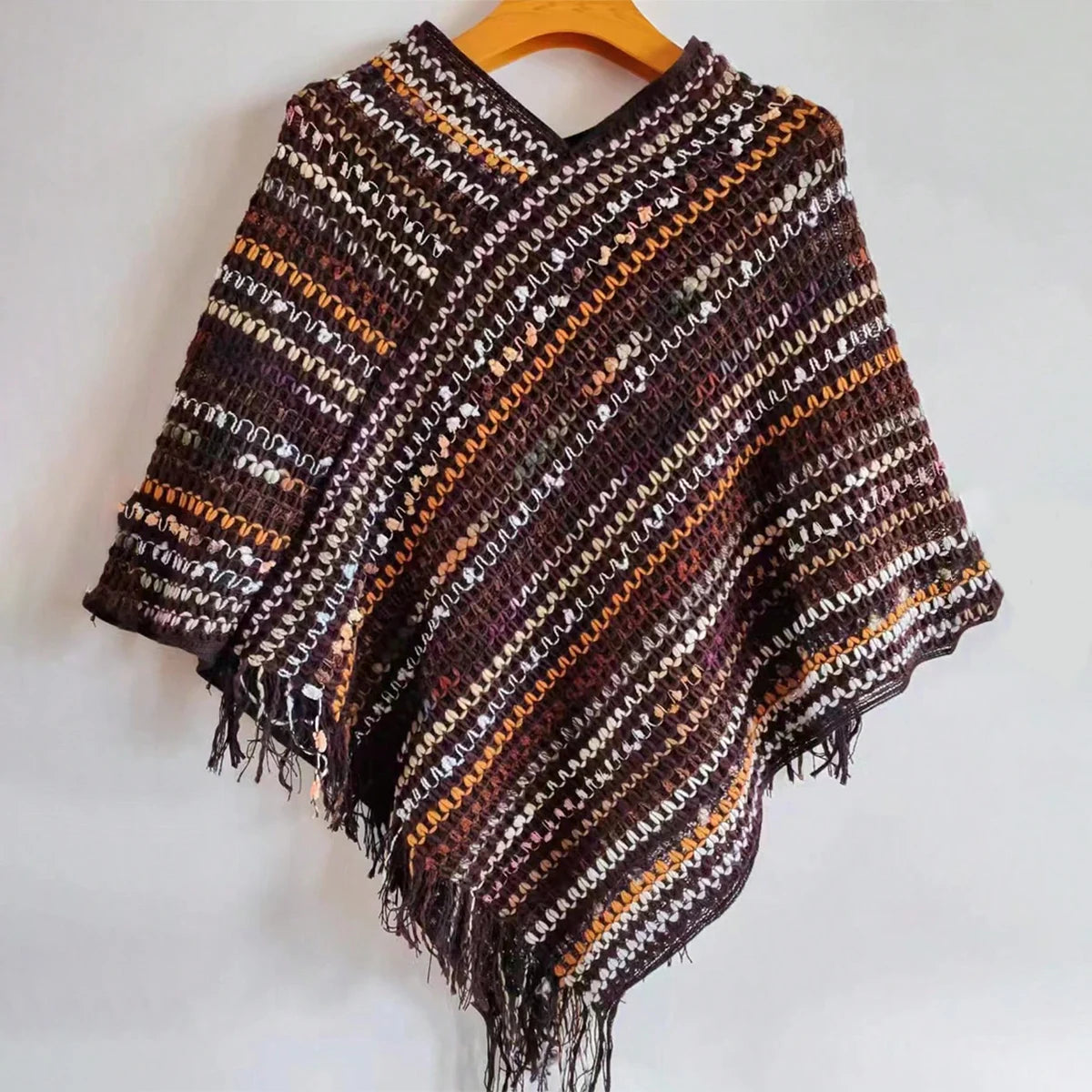 New Winter Casual Crochet Shawl in Bohemian Style