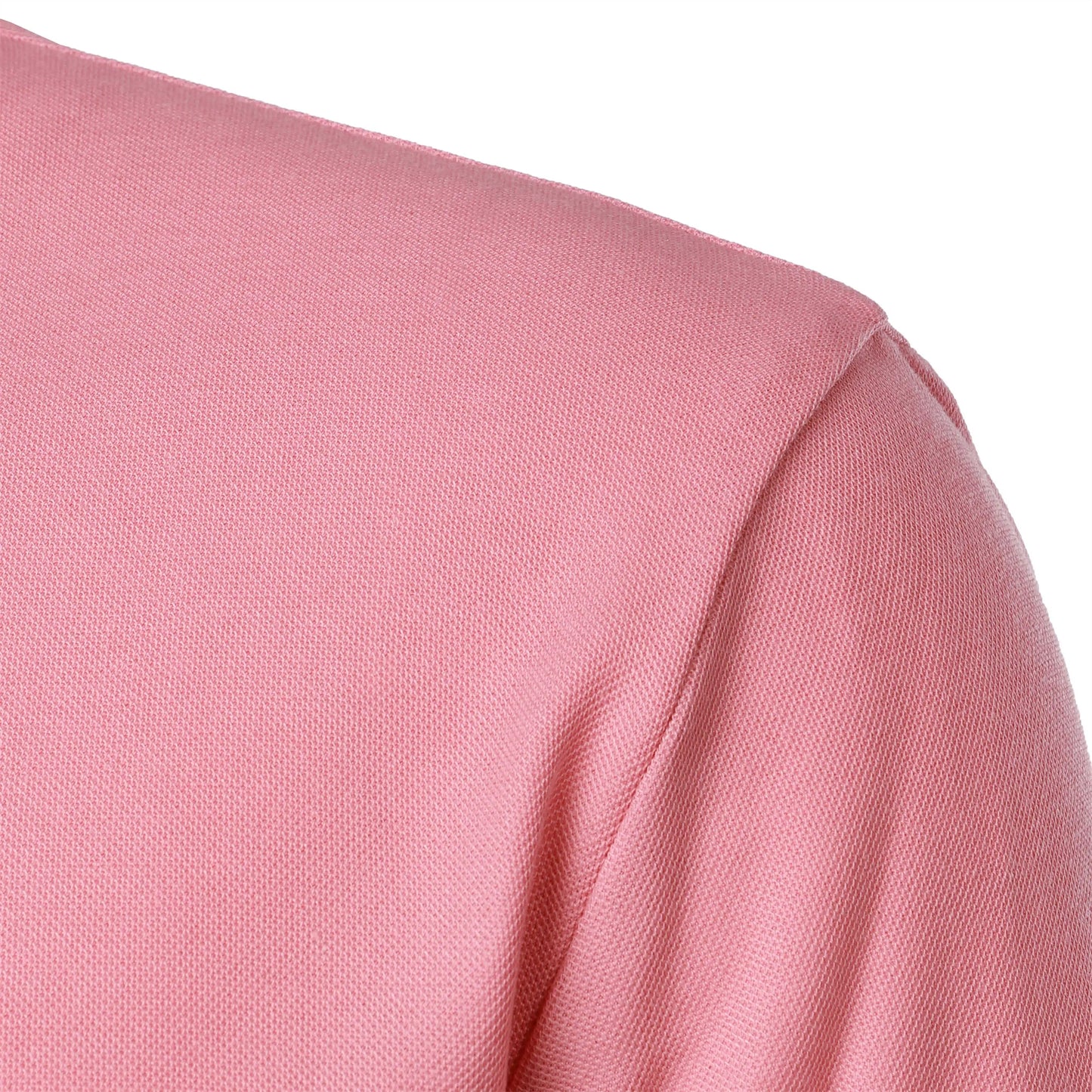 Men's solid color short-sleeved stand Neck T-shirt